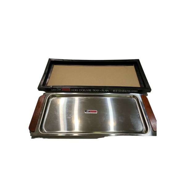 Vtg Pointerware Hors Doeuvre Tray 18/8 Stainless Steel Mid Century Modern - Picture 1 of 4